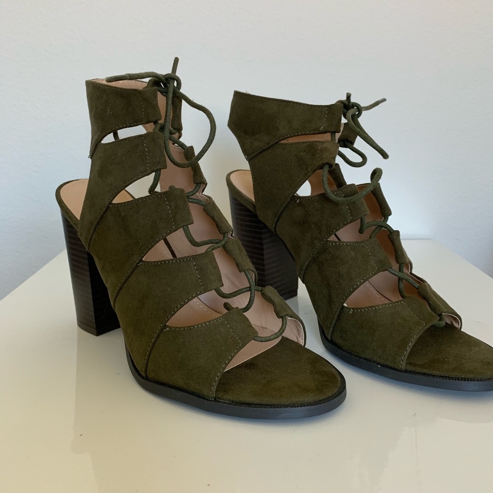 Just fab tie up heels